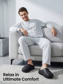 GAISIMA Men's Contrast Color Hollow Breathable Thick Sole Slide Sandals, Unisex Perforated Street Style Height-Increasing Sandals, Suitable For Summer Outdoor, Daily, Bathroom Wear - Black - View 7