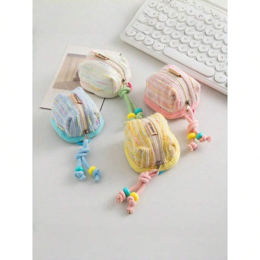1 Cute Portable Change Bag, Wireless Bluetooth Headset Storage Bag, Data Cable Storage Protective Case, Headset Bag. - Multicolor - View 1