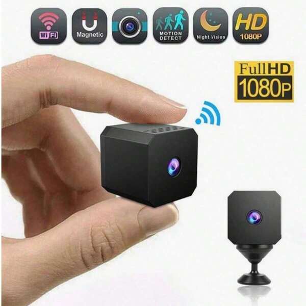 1080P Full HD Mini Hidden Spy Camera, Wireless WiFi Security Camera With Night Vision, Motion Detection, Remote Phone Viewing, 200mAh Battery, Portable Micro Nanny Cam For Home Office Indoor Monitoring