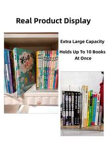 2/4pcs Transparent Bookshelf, Transparent PET, Large Capacity, Minimalist Design, Multiple Styles Available. Suitable For Bedroom Bookshelf, Bookshelf, Bookcase And Home Storage Box - View 4