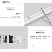 أضواء LED بطول 3.28 قدم/6.56 قدم/9.84 قدم/13.2 قدم/16.4 قدم، شريط أضواء نيون LED RGB متغير الألوان بجهد 5 فولت، شريط أضواء LED للغرفة، تحكم عن بعد بلوتوث ذكي ب- 24 مفتاح مع تطبيق الهاتف، غرفة النوم، غرفة المعيشة، حفلة عيد الميلاد المنزلية، سقف غرفة النوم - إضاءة ملونة (44 مفتاح تحكم عبر التطبيق) - مشاهدة 8