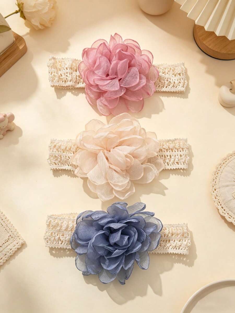 Multi-Pack Multicolor Soft Elastic Baby Headbands, Breathable, Suitable For All Seasons, Perfect Gift And Photo Prop - 彩色 - 查看 1