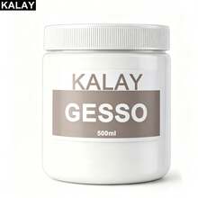 KALAY Gesso Surface Primer Medium, 500ML/300ML/100ML Bottle, White, Suitable For Oil And Acrylic Paint Art Primer, Strong Coverage, Quick Drying, Artist Grade Paint, Suitable For Canvas - White - View 9