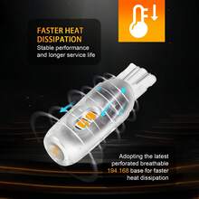 4入組 T10 LED W5W 超亮 350LM 塑膠保護 SMD 燈，適用汽車內飾閱讀燈、車門燈與牌照燈照明，DC12V 白色通用款 - 2835 - 查看 3