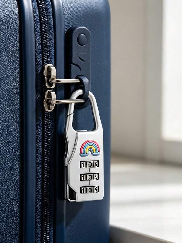 Regenbogen dekorierte Kombinations-Vorhängeschloss (3-stellig), Koffer Schloss, Reisetasche Metall Schloss, geeignet für Schulspinde, Fitnessspinde, verschiedene Schränke, Zäune und Werkzeugkisten, kann als Taschenanhänger verwendet werden, bestes Geschenk für Schulanfang, Abschluss, Lehrertag, Thanksgiving