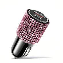 Bling Bling Car Charger, Diamond 3-In-1 Retractable Charging Cable, USB Charging Cable, Fast Charging, Cute 3-In-1 Fast Charging Cable, Suitable For Women, Compatible With Smartphones, Dashcam, GPS, Perfect Gift For Holidays/Birthdays - Multicolor - View 59