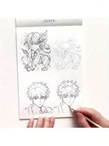 1本專為新藝術家與動漫愛好者設計的素描本，這本描摹練習本讓學習漫畫繪圖基礎變得輕鬆。預繪線條能幫助您掌握基本形狀、線條控制與角色解剖，而不會感到壓力過大。 - 繪畫本 - 查看 2