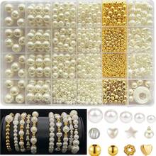 1 Box Acrylic Beaded Jewelry Making Kit, Includes CCB Gold Beads, DIY Bracelet, Necklace, Earrings, Pendant, Craft Jewelry Making Material Set - Multicolor - View 9