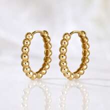 1 Pair S925 Sterling Silver Elegant Minimalist Round Bead Earrings For Women, Suitable For Daily Wear - Round Bead Earrings - View 7