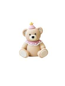 1pc Teddy Bear Cake Topper Castle, Letter "Baby" Baby Shower Cake Decoration, Birthday Party Supplies, Baby Shower Gift - Multicolor - View 10