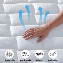 Alwyn Home Innerspring Mattress Medium Hybrid Mattress In A Box With Certipur-US Certified Pocket Spring, Pressure Relief, And Motion Isolation-XY267094 - Multicolor - View 7