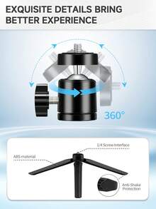 AXNEN 10 Inch RGB Ring Light With Tripod, Clip And Phone Holder, LED Ring Light With 39 Color Modes And 10 Brightness Levels, Suitable For Makeup, Selfie, Photography, Live Streaming - Black - View 9