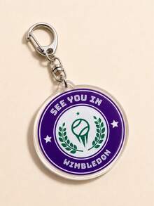 1/6pcs Tennis Acrylic Keychain, Must-Have For Tennis Fans, Tennis Ball Shape, Suitable For Hanging On Tennis Bags, School Backpacks Or Locker Keys - Multi-color 2 - View 9