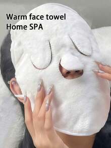 Reusable Facial Steam Towel, Hot & Cold Compress Facial Care Towel, Soft Skincare Towel, Suitable For Home And Beauty Salon - Multicolor - View 1