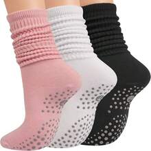 3/8 Pairs Women's Multi-Color Solid Pilates Yoga Socks, Breathable Dotted Grip Non-Slip, Suitable For Pilates, Yoga, Ballet, Sports And Home Use, All Season - Multicolor - View 12