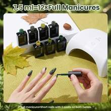 Beetles 6 Colors Forest Whisper Green Gel Nail Polish Set, Green Gel Polish Kit, Soak Off UV LED Summer Nail Art Manicure - 6 Colors Forest Whisper Green - 查看 6