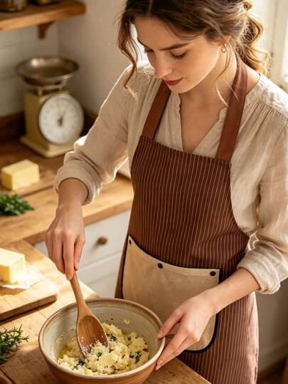 Striped Waterproof Apron & Black Chef Hat Set, With Detachable Absorbent Hand Towel, Stain-Resistant & Water-Repellent Fabric, Cross-Back Wide Straps For Comfortable Wear, Large Front Storage Pocket, Convenient For Wiping Wet Hands While Cooking, Detachable Towel For Easy Cleaning