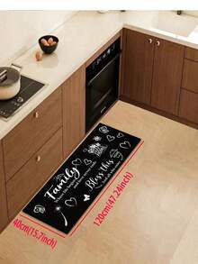 1pc Non-Slip Oil-Resistant Absorbent Kitchen Mat, Simple Rectangular Dirt-Resistant Carpet, Suitable For Living Room, Bedroom, Hallway, Bathroom And Laundry Room Polyester Carpet, Suitable For Indoor And Outdoor Home Decor. - Multicolor - View 13