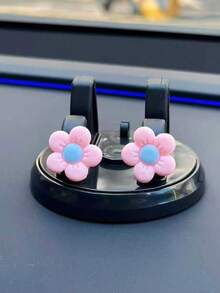 Soporte para teléfono de coche con patrón floral, soporte para teléfono de coche giratorio 360° - Material ABS, base antideslizante con diseño floral, adecuado para instalación en el salpicadero, adecuado para teléfonos inteligentes, adecuado para salpicadero, coche, oficina y uso doméstico - apoyo - Ver 9