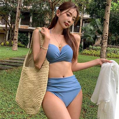 水着 レディース ビキニ 水着セット スイムウェア セクシー ホルターネック セパレート パッド付き ワイヤー入り 盛れる 温泉着 リゾート クロス 爆買