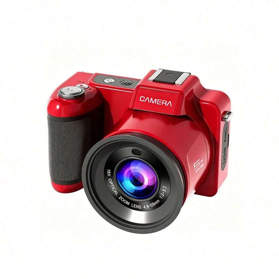 5K High Resolution Digital Camera, 21MP Actual Pixels, 16x Digital Zoom, Anti-Shake Beauty Vlog Camera, With 2.8-Inch Screen, Supports External Fill Light, 8 Scene Modes, Suitable For Beginner Photography