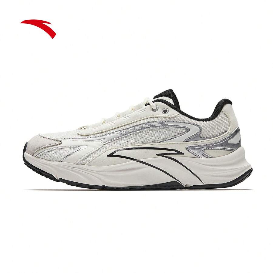 Anta AT681 Asphalt Dominator Retro Running Shoes Women's Summer Versatile Casual Sports Shoes - Ivory White/Base Black/Silver-3 - View 1