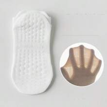 3雙女款防滑瑜伽襪，適用於皮拉提斯與健身房，吸濕透氣運動襪，附緩衝鞋底，彈性抓地設計，四季舒適，黑色，皮拉提斯地板襪，僅適用於健身愛好者 - 彩色 - 查看 3