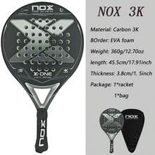 NOX Padel Racket, 3K Carbon Fiber, EVA Foam, Professional High-End Model, Ideal Choice For Sports Enthusiasts, Holiday Gift - Multicolor - View 10