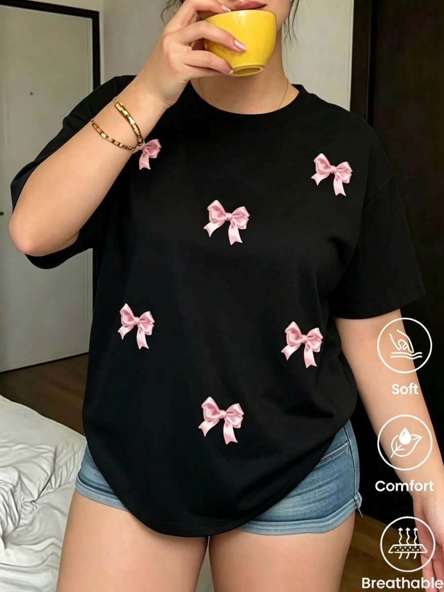Women T-Shirts - Black - View 1