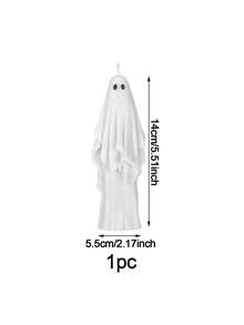 Halloween Ghost Decorative Candles, Cute Gothic Style Taper Candles, Suitable For Fireplace Mantel, Dining Table Centerpiece, Farmhouse Style, Room, Home, Halloween Party, Gothic Interior Decor Gift - Ghost Candle - View 12