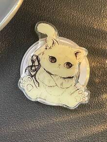 创意 Ins 蝴蝶结猫形 MagSafe 磁吸手机支架，强力吸附通用新款兼容 、Android 手机，生日、家人、朋友礼物推拉式手机握把、手机支架、手机配件 - 彩色 - 查看 14