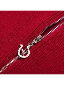 Puma Women's Jacket/Coat RACE-AHEAD-SWEATER-W Comfortable Daily Commute Outdoor Sports Casual Jacket 636173-27 - Red - View 4