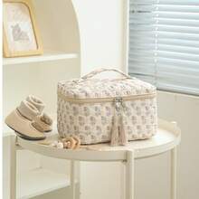 1 buah Tas Kosmetik Genggam Rumbai Bunga Lembut, Pilihan Warna Beragam, Tas Rias Portabel dengan Kompartemen Kapasitas Besar untuk Anak Perempuan, Tas Perlengkapan Mandi untuk Perjalanan - MultiWarna - View 4