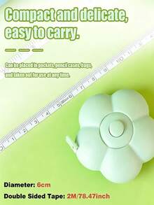 Cute Floral Soft Measuring Tape (For Waist/Height Measurement), With Lanyard And Button, Double-Sided Centimeter/Inch Scale, Portable Emergency Use, Sewing And Body Measuring Tape, Suitable For Waist, Chest, Fabric, DIY Crafts, Travel Sewing Kit - Multicolor - View 7
