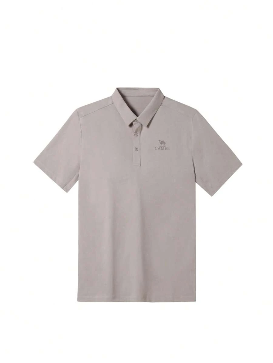 CAMEL CROWN 男士戶外運動 POLO T恤,短袖上衣,舒適透氣快乾,適合春夏全年穿著 - 裸卡其 - 查看 1