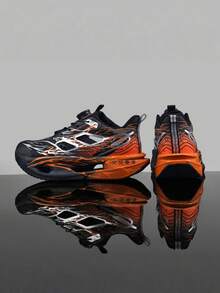 Sepatu Lari Pria, Jaring Bernapas Nyaman Ringan, Cocok Untuk Latihan Kebugaran, Jogging - Hitam - View 4