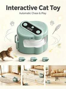 Wireless Remote Control Interactive Cat Chaser Toy, Relieves Indoor Cat Boredom, Unsupervised Self-Entertainment Cat Toy, Smart Pet Boredom Relief Product With Simulated Bird Sounds, Remote Control Electric Cat Chaser, Remote Control Smart Cat Chaser Toy - View 2
