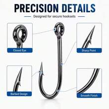 Fish Hook Box Set With Holes And Barbs, High Carbon Steel Fishing Hooks For Freshwater And Saltwater Fishing, Fishing Tackle - Multicolor - View 5