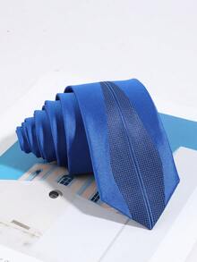 1PC Men's Fashion Casual Minimalist Striped Pattern Tie, Comfortable Versatile For Daily Commute, Party, Banquet, Business Matching - Multicolor - View 2