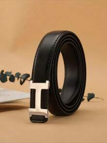 Luxury Silver H Buckle Belt - Sleek Fashion Belt For Suits & Jeans - Multicolor - View 10