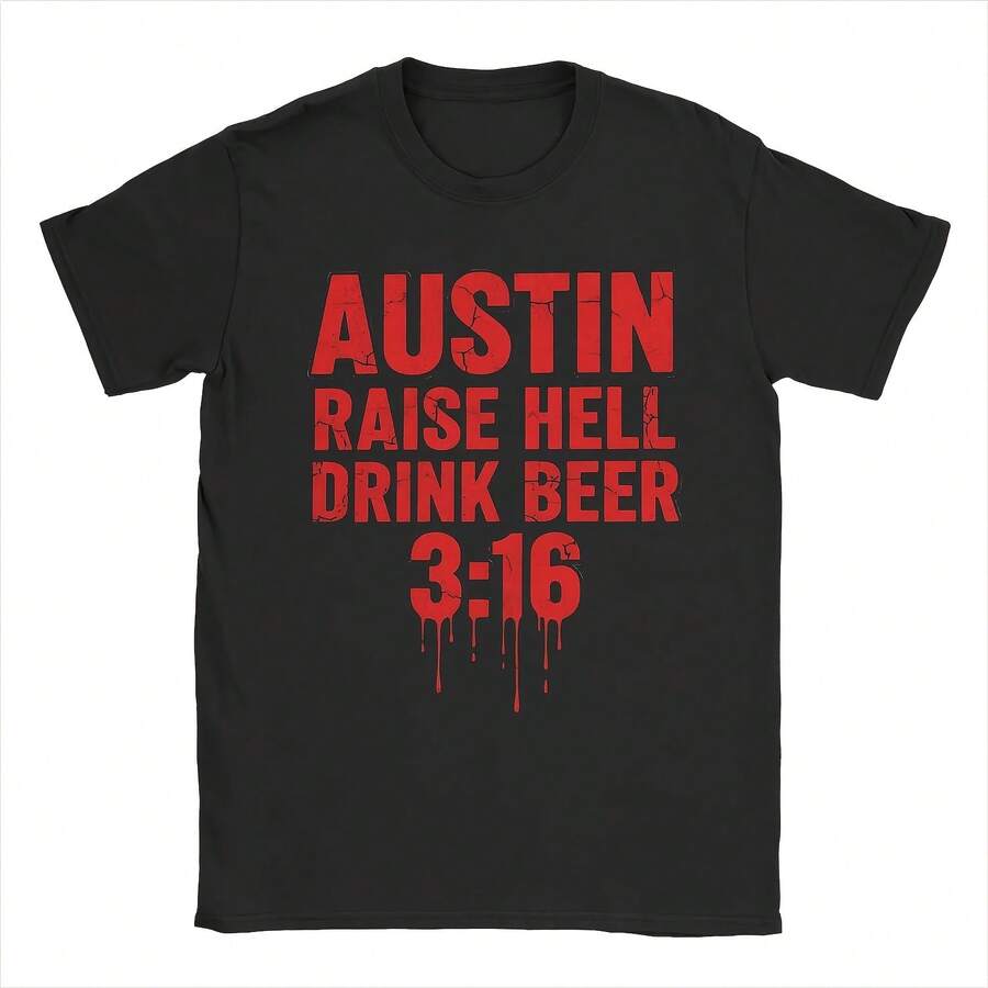 Oversized T Shirt Stone Steve Austin Cold 316 Cotton T-Shirts Fashion Tee Shirt For Mens Summer Y2K Design Short Sleeve Tees - 款式 - 查看 1