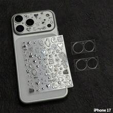 3片裝相機鏡頭保護膜+貼紙，透明磨砂風，柔軟防刮底座鏡頭保護膜，適用於 iPhone 17 Pro Max/17 Pro - 彩色 - 查看 10