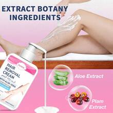 AURANY Krim Penghilang Bulu untuk Wanita, Formula Penghilang Bulu Lembut, Menghilangkan Bulu Kaki, Lengan, dan Ketiak Tanpa Rasa Sakit, Kulit Halus, Cepat Beraksi, Tanpa Benjolan Akibat Pisau Cukur, Rutinitas Perawatan Harian, Dapat Digunakan pada Kaki, Lengan, dan Tubuh, Cocok untuk Semua Jenis Kulit, Aman untuk Kulit Sensitif, 200g - Krim - View 3