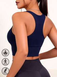 2pcs Women's Bra, Backless Wireless Sports Bra, Suitable For Sports And Fitness Wear - Multicolor - View 4
