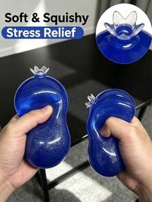 1pc Giant Blueberry Squishy Toy Jelly Texture Slow Rebound Desktop Decor Stress Relief For Birthday Easter Halloween Christmas Party Gift Dumpling Style Random Style & Packaging - 彩色 - 查看 8