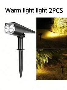 LED Solar Powered Dual-Use Spotlight Tree Light Outdoor Ultra Bright Multi-Color Landscape Light Yard Garden Villa Decoration Floodlight Lawn Path Light - Lawn Lights - View 19