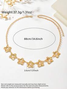 1pc Vintage Fashion Personalized Design Metal Distressed Chain Butterfly Tassel Waist Chain Suitable For Women To Wear On Any Occasion - Gold - View 6