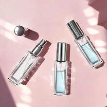 MUB Set Of 3 Fashion 10ML Glass Perfume Spray Bottles With Aluminum Nozzles, Perfect For Perfume Refills, Press-Type Empty Bottle Design - View 5