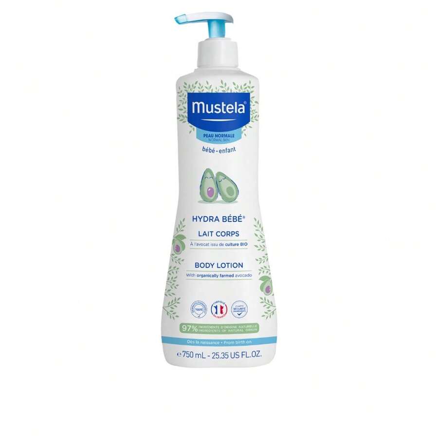 Mustela Baby Hydra Bébé kroppslotion 750 ml (25.36 fl oz) – barnkroppslotion med långvarig återfuktning - Coconut - Visa 1