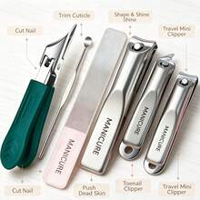 Portable Home Manicure Set, Anti-Splash Nail Clippers And Cuticle Trimming Tools, Complete Nail Care Kit, Suitable For Travel, Back To School Gift - Multiple Styles - View 2